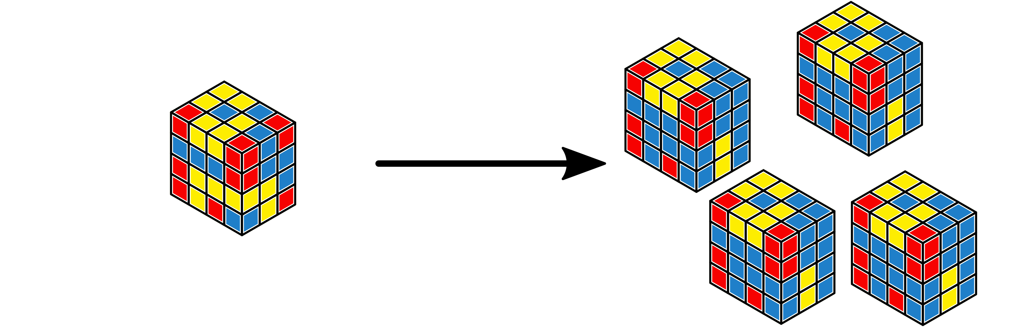 A tensor partition of size 4 with no topology.